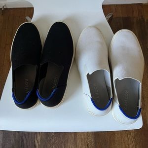 Rothy’s The City Slip On Sneaker in Black & White